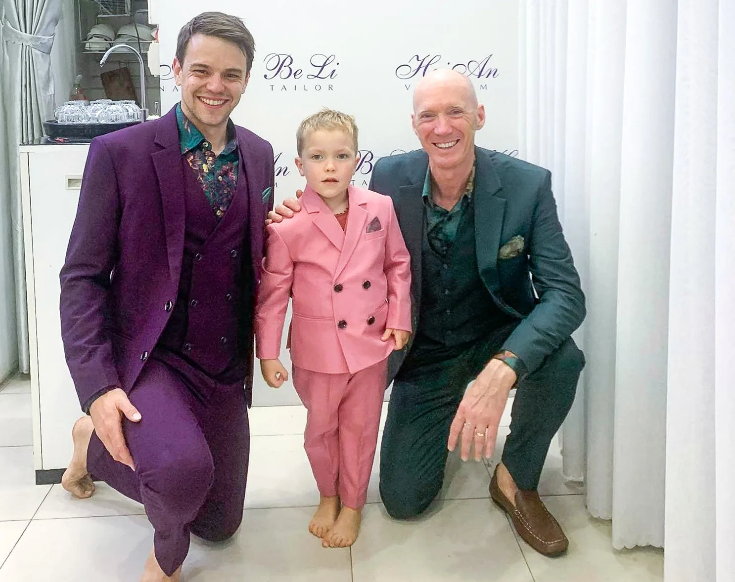 Wedding party — all tailored at Be Li Tailor
